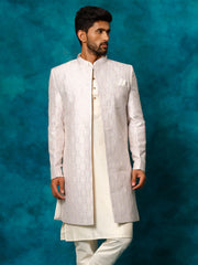 Men's Purple Silk Blend Sherwani Only Top