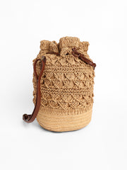 Women's The Straw Bucket Bag - Beige