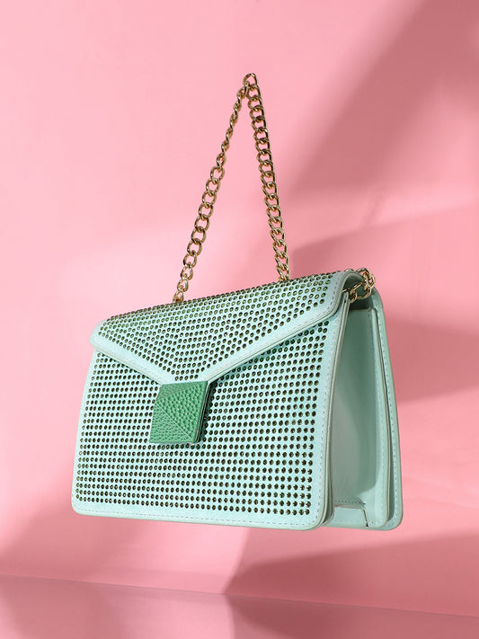 Women's The Stud Sling Bag - Mint Green