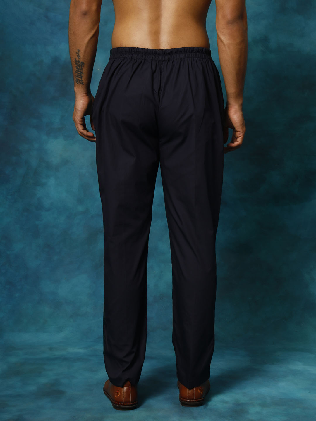 Men's Navy Blue Cotton Pant Style Pyjama