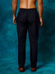 Men's Navy Blue Cotton Pant Style Pyjama