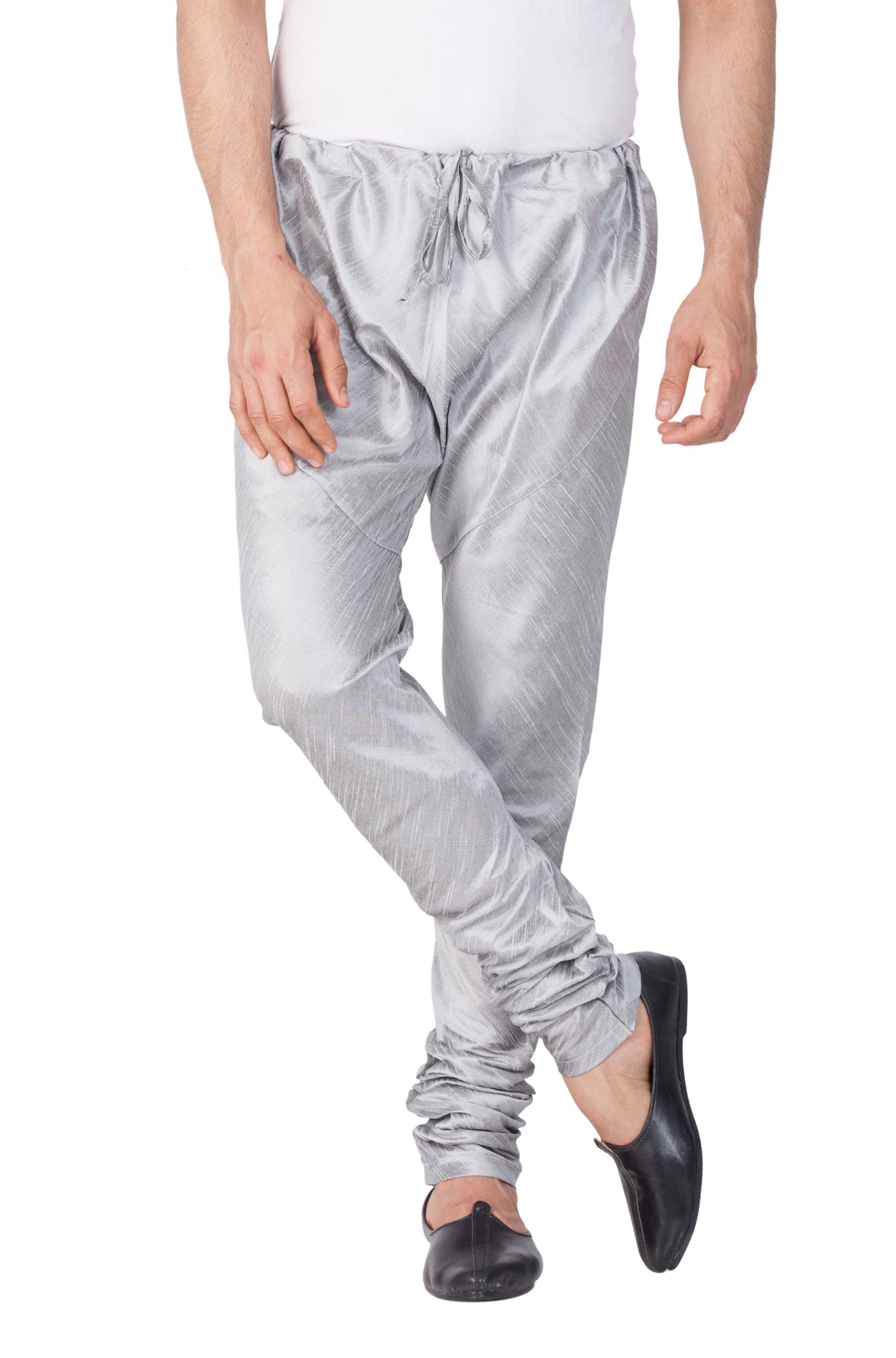 Men's Grey Silk Blend Pyjama