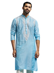 Men's Aqua Viscose Kurta