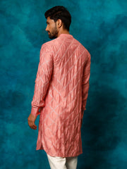 Men's Onion Pink Viscose Kurta