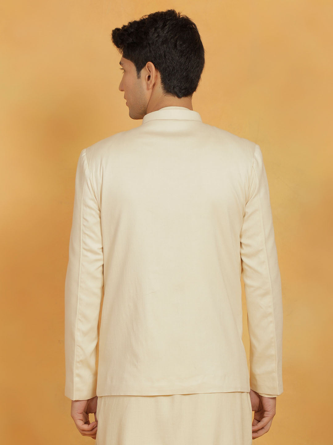 Men's Cream Cotton Linen Jodhpuri