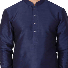 Men's Blue Silk Blend Kurta