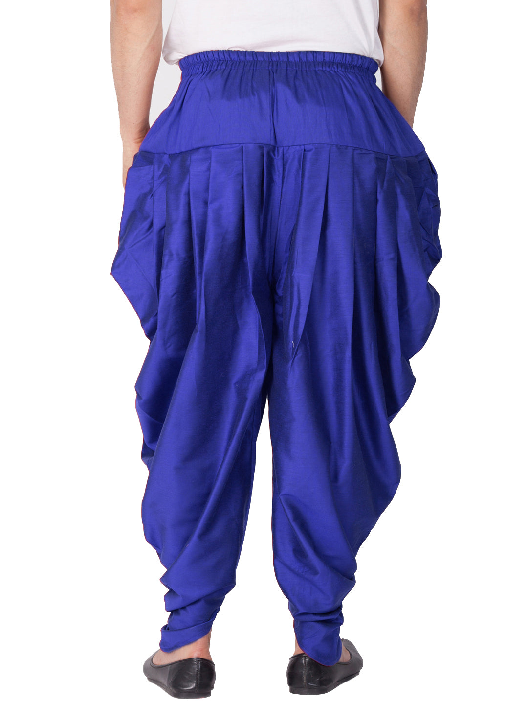 Men's Blue Cotton Blend Dhoti