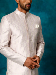 Men's Purple Silk Blend Sherwani Only Top