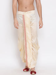 Men's Gold Silk Blend Dhoti