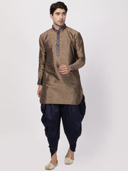 Men's Bronze Silk Blend Kurta