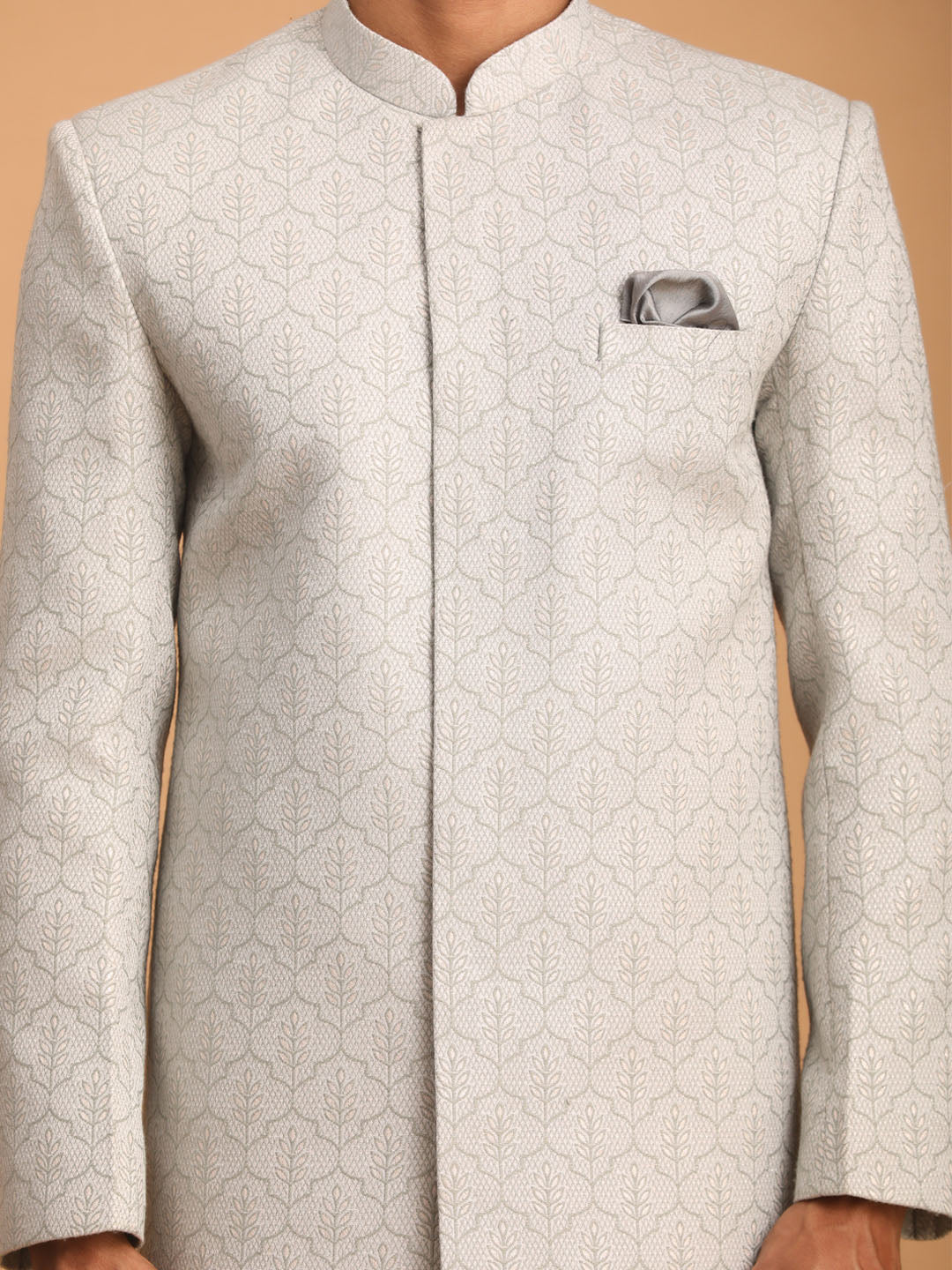 Men's Grey Sherwani Only Top