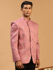 Men's Onion Pink Viscose Jodhpuri