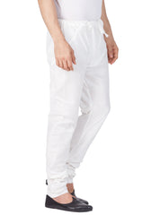 Men's White Silk Blend Pyjama