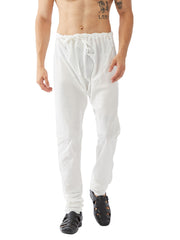 Men's White Cotton Blend Pyjama