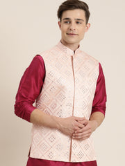 Men's Pink Nehru Jacket