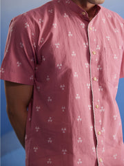 Men's Pink Cotton Shirt