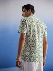 Men's Green Cotton Shirt