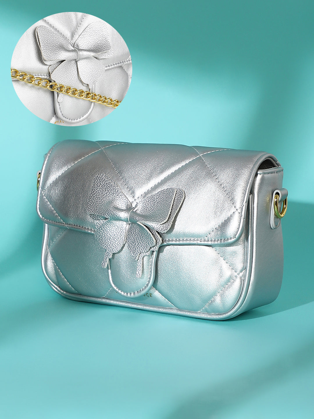 Women's The Quilted Butterfly Shoulder Bag - Chalice Silver