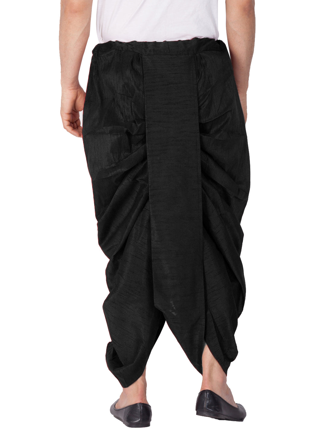 Men's Black Silk Blend Dhoti