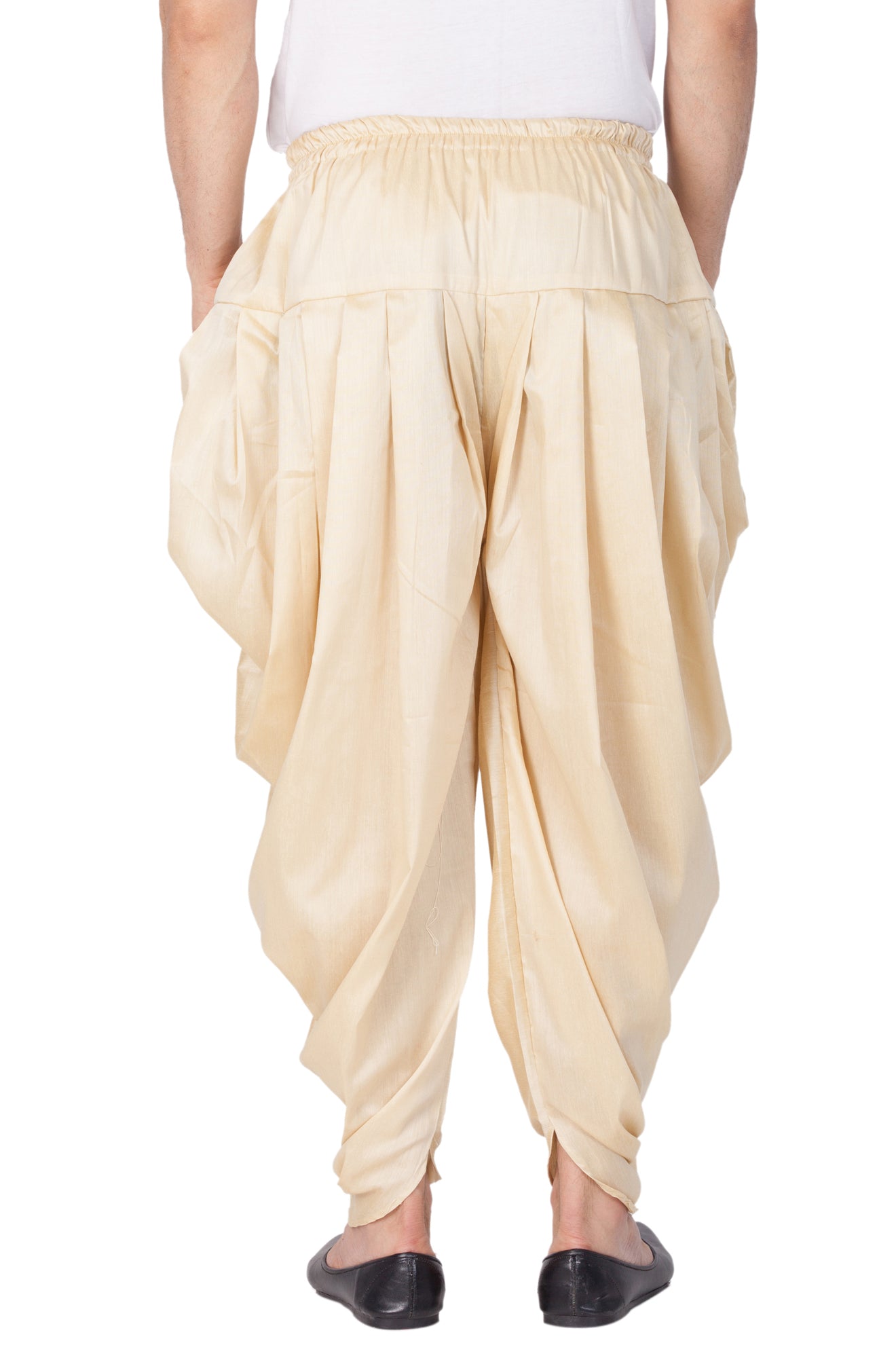 Men's Gold Cotton Blend Dhoti