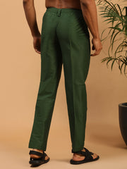 Men's Green Viscose Pant Style Pyjama