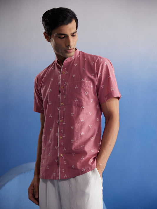 Men's Pink Cotton Shirt