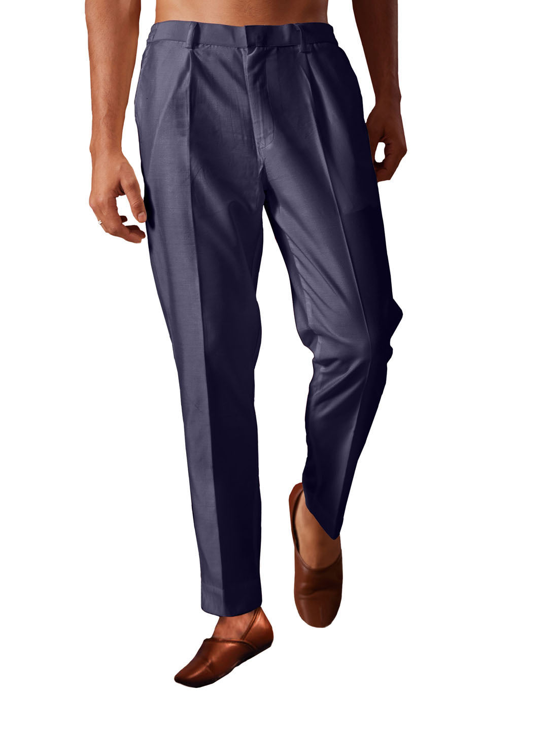 Men's Navy Blue Viscose Pant Style Pyjama