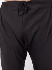 Men's Black Cotton Blend Pyjama