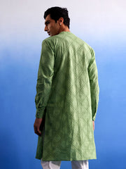 Men's Green Cotton Kurta