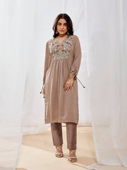 Women's Coffee Kurta Set