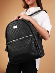 Women's The Checkered Curve Backpack - Onyx Black