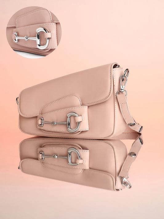 Women's The Asymmetric Link Shoulder Bag - Blush Pink