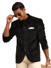 Men's Black Velvet Jodhpuri