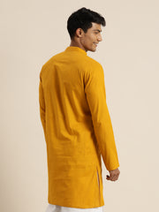 Men's Mustard Cotton Kurta