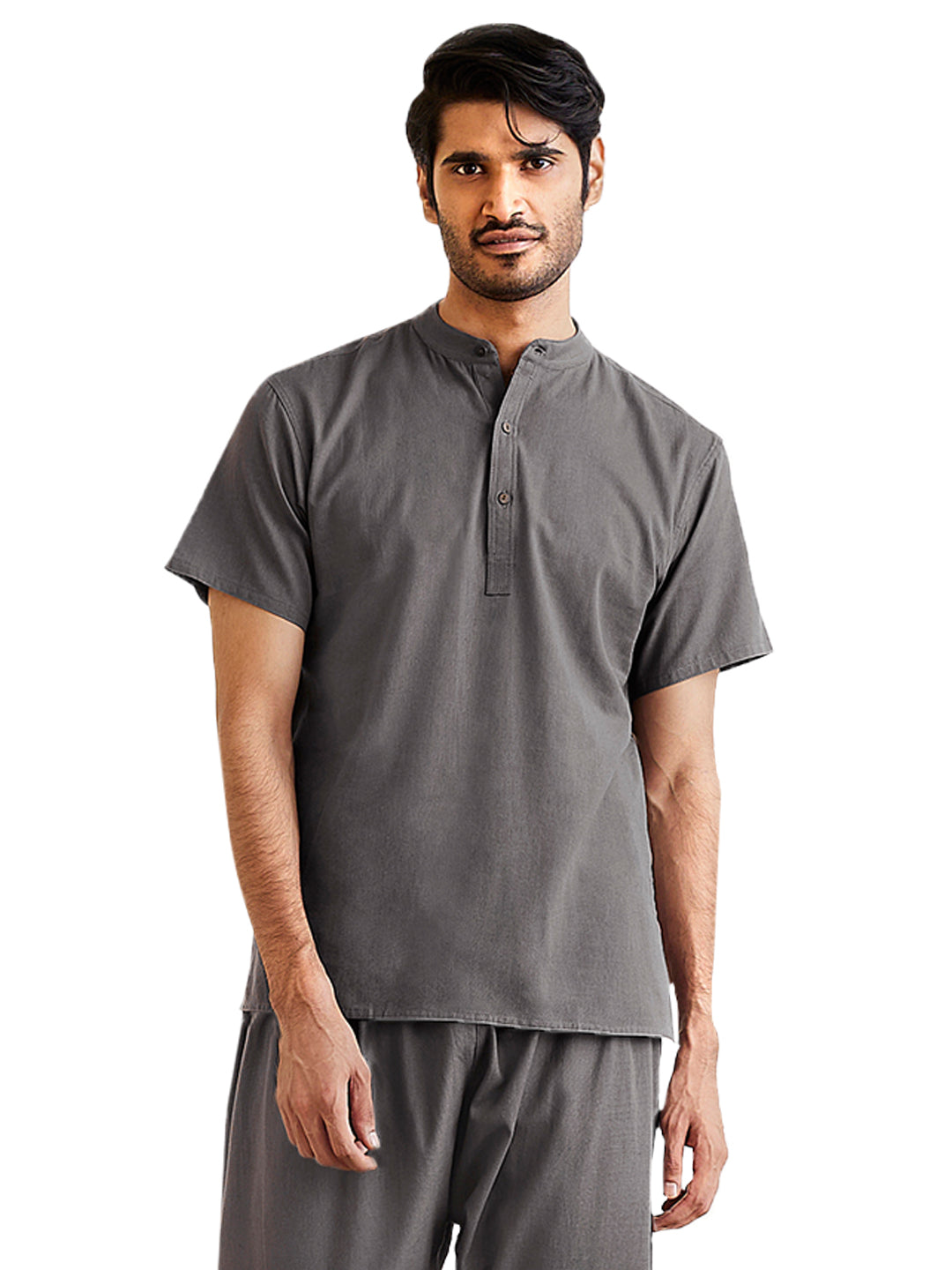 Men's Mud Cotton Short Kurta