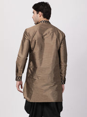 Men's Black Silk Blend Kurta