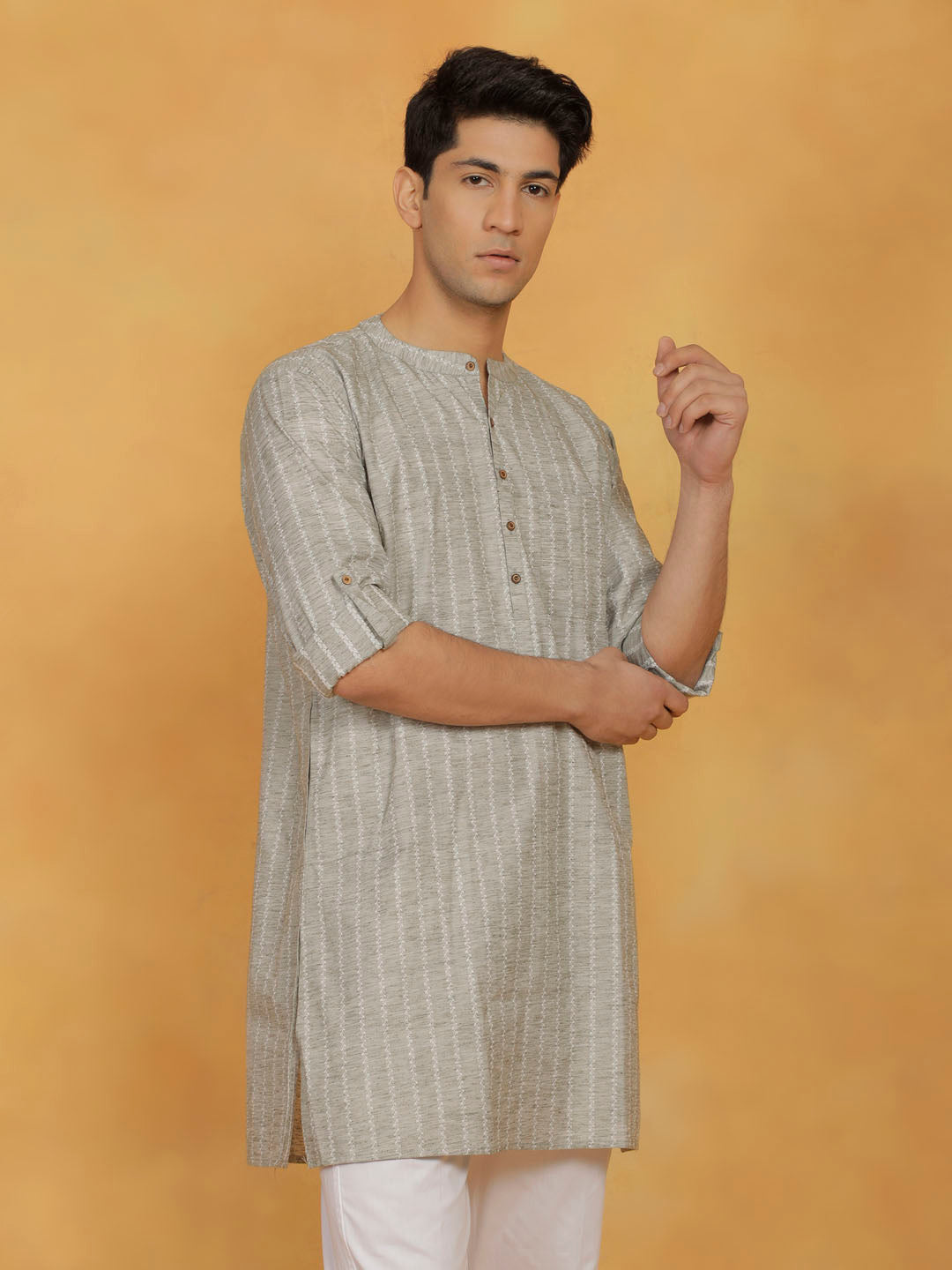 Men's Green Cotton Kurta