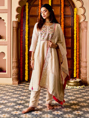 Women's Cream Kurta Set