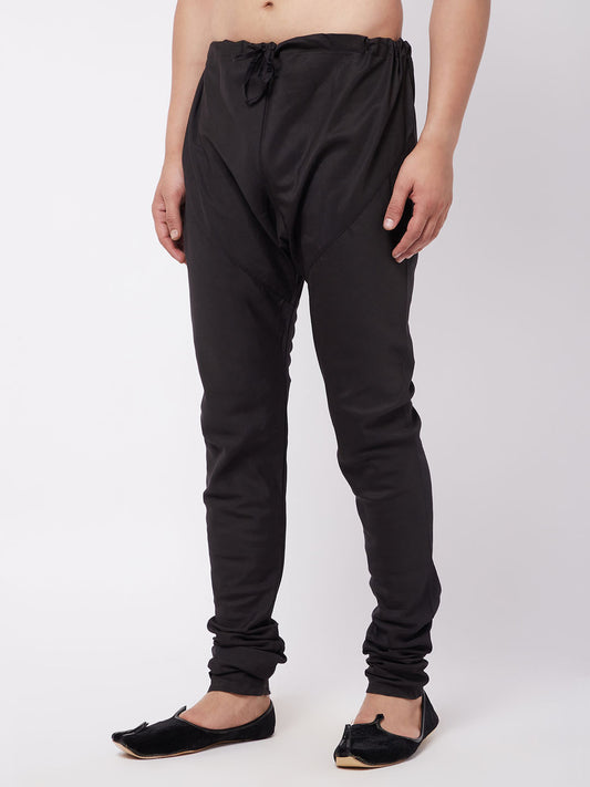 Men's Black Cotton Blend Pyjama