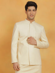 Men's Cream Cotton Linen Jodhpuri