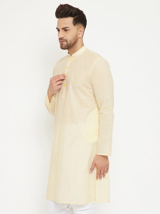 Men's Cream Cotton Kurta