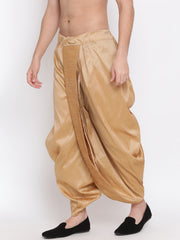 Men's Rose Gold Silk Blend Dhoti