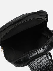 Women's The Croc Patch Sling Bag - Onyx Black