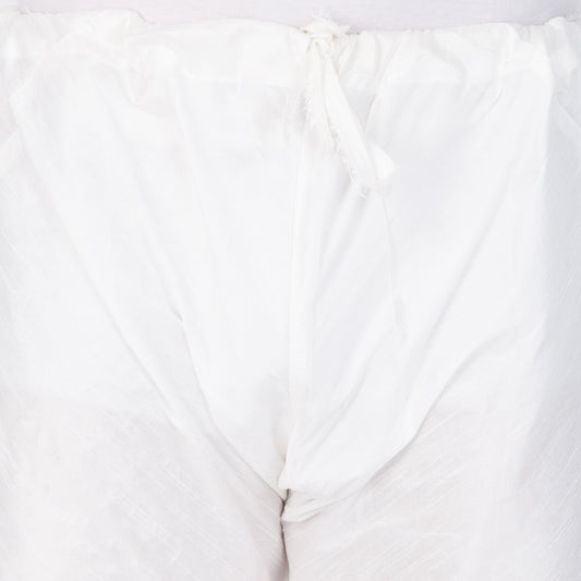 Men's White Silk Blend Pyjama