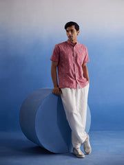 Men's Pink Cotton Shirt