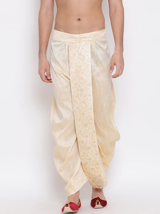 Men's Gold Silk Blend Dhoti