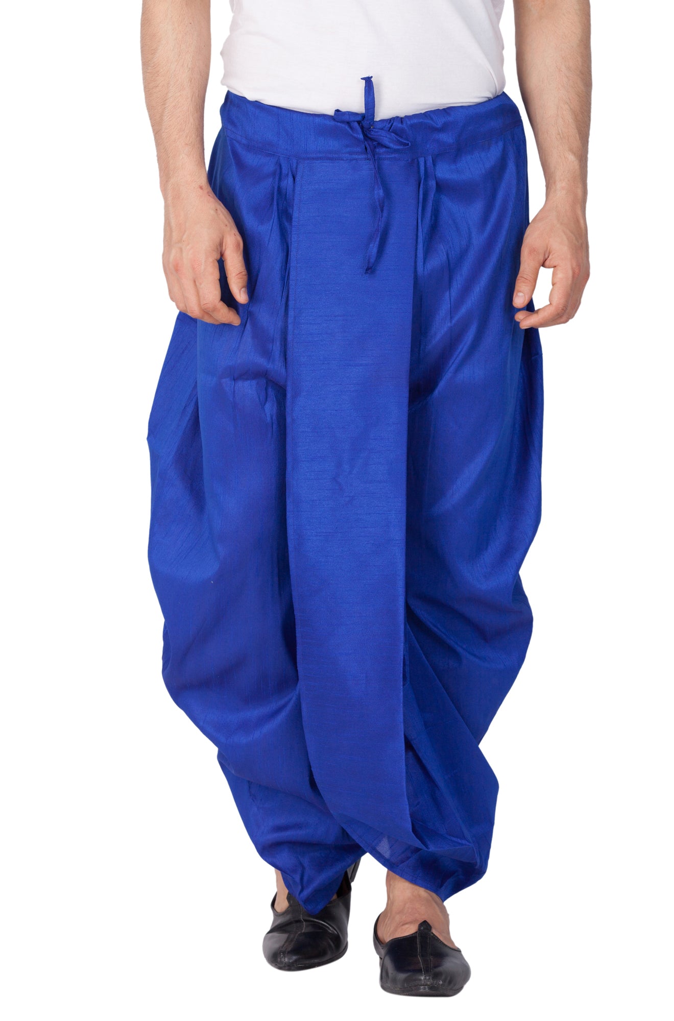 Men's Blue Silk Blend Dhoti