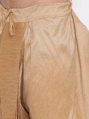 Men's Rose Gold Silk Blend Dhoti