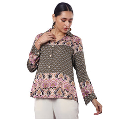 Clora Printed Paisely Top