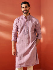 Men's Onion Chanderi Kurta